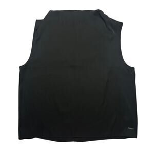 Calvin Klein XL Black Sleeveless Blouse Scoop Neck Zipper Back Workwear